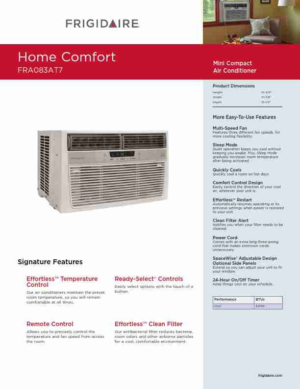 Frigidaire Air Conditioner FRA083AT7-page_pdf